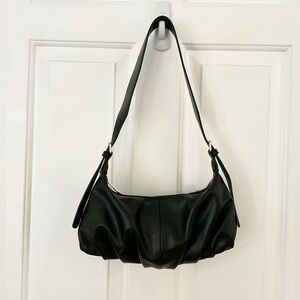Black Leather Shoulder Bag